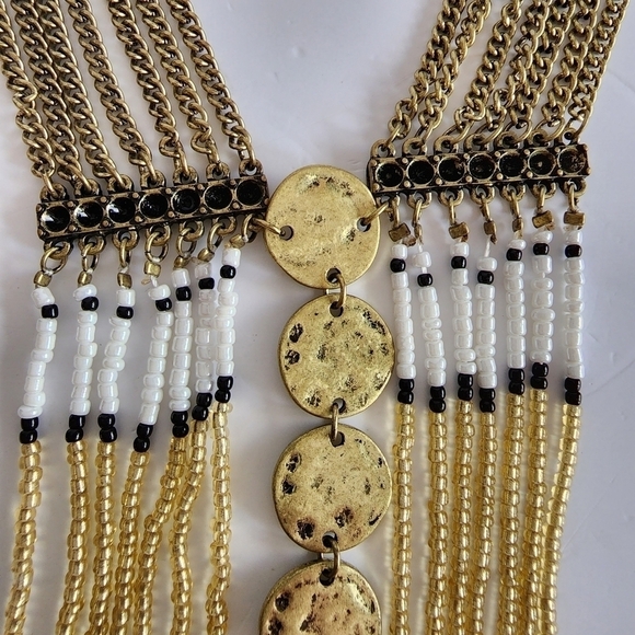 NWT Free People Gold Sunrise Beaded Necklace - Picture 8 of 11